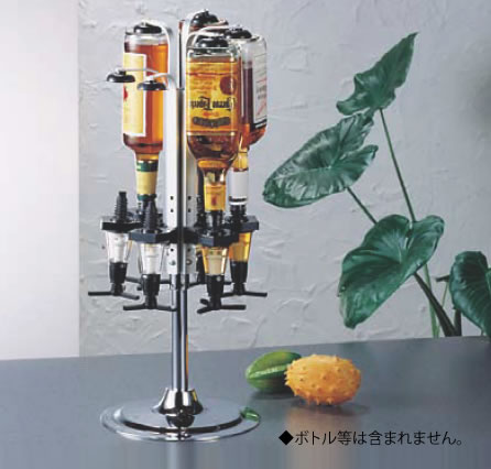ﾋﾞｭｰﾓﾝﾄ ｳｨｽｷｰﾒｼﾞｬｰｽﾀﾝﾄﾞ ﾛｰﾀﾘｰ式 6本立 1oz黒【代引き不可】【アルコールスタンド】【業務用】