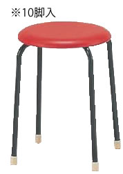 丸ｲｽ C-19(10脚入) ﾚｯﾄﾞ【代引き不可】【いす】【イス】【ダイニングチェア】【レストランイス】【飲食店椅子】【業務用】