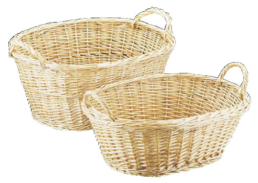柳 ﾊﾟﾝｶｺﾞ小判耳付 大 16-759L 【かご バスケット】【製菓用品 製パン用品】【業務用】