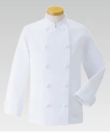 女性用ｺｯｸｺｰﾄ･長袖KC-427 M (ﾎﾜｲﾄ)【コック服】【ユニフォーム】【作業着】【飲食店用】【業務用】