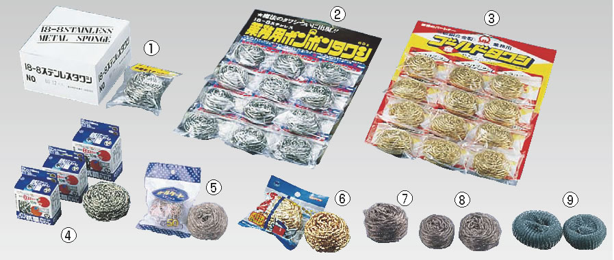 SA18-8ﾎﾞﾝﾎﾞﾝﾀﾜｼ 小箱入 100g(12ヶ入) 【清掃道具 掃除道具】【18-8ステンレス】【Ω】【金たわし】【汚れ落とし】【業務用】