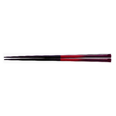 ■5セット■22.5cm天削塗箸 朱ぼかし■5セット■