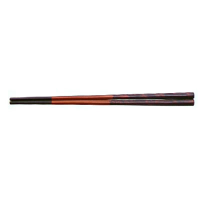 ■3セット■21cm五角先太塗箸 紫檀塗分■3セット■