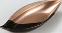 (大)しずく鉢 ﾌﾞﾗｳﾝﾒﾀ/黒裏黒塗【和食器】【盛り器】【盛器】【盛り皿】【皿】【食器】【小鉢】【M-16-6】