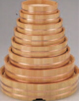丸桶 (ｽﾉ子付) 尺2寸【盛込器】【食べ物屋に】【盛器】【木製】【木材】【1-737-9】