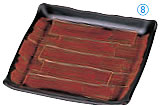 7寸吉野角皿 錆刷毛目【角皿】【盛皿】【料理皿】【盛器】【皿】【M-10-58】