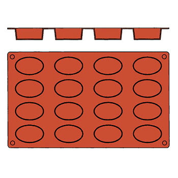 【メール便】ｶﾞｽﾄﾛﾌﾚｯｸｽ 小判 S(1枚)2579.19【業務用】【お菓子型】【モルド】