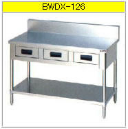 マルゼン 調理台・引出しスノコ板付(304ブリームシリーズ) BWDX-126【代引き不可】【業務用作業台】【作業台ステンレス】【引出付作業台】【業務用収納台】【ワークテーブル】【厨房用作業台】【ステンレス台】|KIPROSTARストア