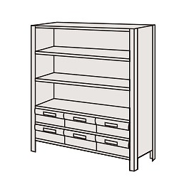 【個人宅配送不可】物品棚ＬＥＫ型樹脂ボックス LEK8126-6T【代引き不可】｜KIPROSTARストア