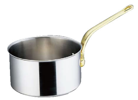 SAｽｰﾊﾟｰﾃﾞﾝｼﾞ ｼﾁｭｰﾊﾟﾝ(蓋無) 18cm【ステンレス片手鍋】【電磁調理器対応】【IH対応】【業務用鍋】【SUPERDENJI】【業務用】