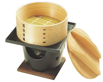 桧 丸ｾｲﾛｺﾝﾛｾｯﾄ (湯入れ付) 【蒸篭 セイロ せいろ】【業務用】｜KIPROSTARストア