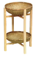 木製飾り台かご付 大 15-707L【代引き不可】【和菓子屋用品】【業務用】｜KIPROSTARストア