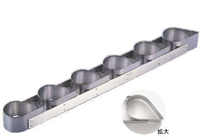 18-10ｹｰｷﾘﾝｸﾞﾃｨｱﾄﾞﾛｯﾌﾟ 6連 3027-99【製菓用品】【ステンレス】【業務用】