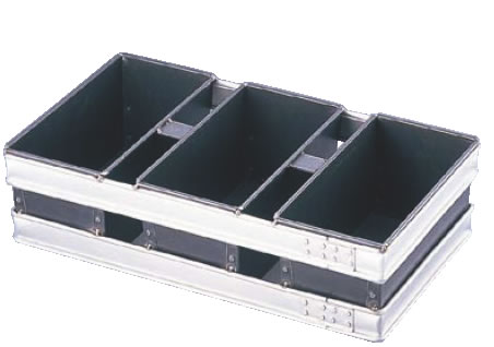 ｽﾙﾄﾝ ﾄﾗｲﾌﾟﾗｽ 2斤食ﾊﾟﾝ型 3連結 (蓋無) 【製パン用品】【業務用】