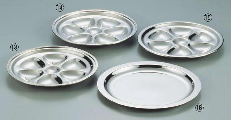 UK18-8B渕ｵｲｽﾀｰﾌﾟﾚｰﾄ【バイキング ビュッフェ】【バンケットウェア】【皿】【18-8ステンレス】【業務用】
