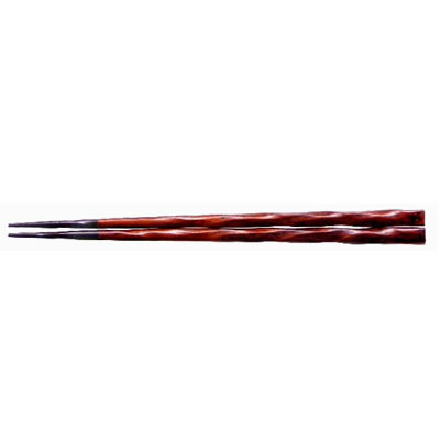 ■3セット■21cm荒削り先端角塗箸塗箸 紫檀■3セット■