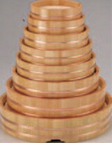 丸桶 (ｽﾉ子付) 尺2寸【盛込器】【食べ物屋に】【盛器】【木製】【木材】【1-737-9】
