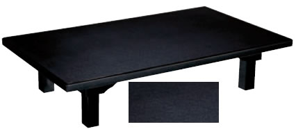 ﾒﾗﾐﾝ 黒乾漆(折足) （90×60×32.5）【代引っ張ること不可】【座卓】【速見表】【机】【料理茶屋に】【はたご屋に】【1-919-60】 キッチン用品・食器・調理器具-その他