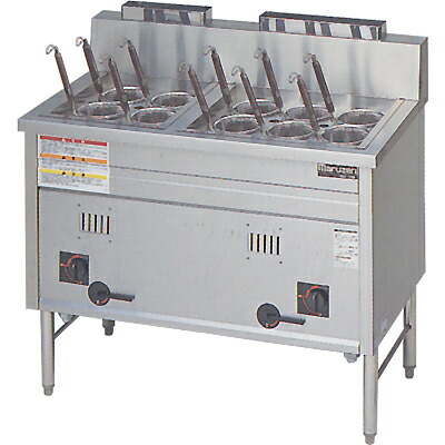 楽天市場】【新品・安心2年保証】ガス式角槽型ゆで麺機[ゆでカゴ3つ