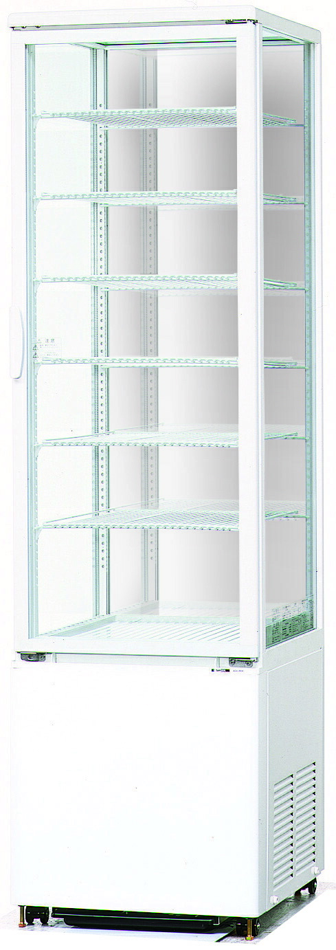 ガラスショーケース 3段棚付き サンデンTSA-150X-B ガラスショーケース 3段