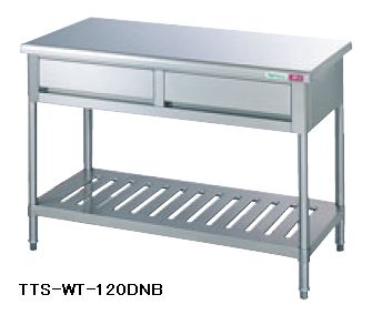 タニコー引出付作業台(バックガードなし)W1200*D600*H850TA-WT-120DNB｜厨房１番 74,095円