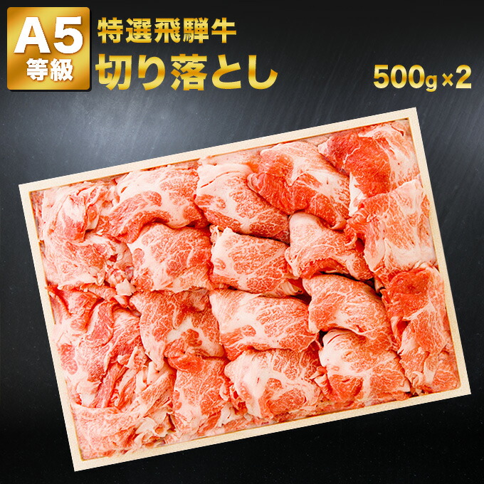 【飛騨牛A3〜5等級混在　切落とし500g×2】2パックセット！【500g×2 5〜8人前】画像