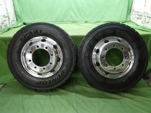 【未使用】アルコア 19.5インチアルミタイヤ 265 70R19.5 2本