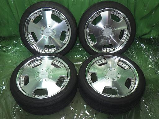 【中古】195/45R17 ワーク ユーロライン 17インチ グリーンランダー/ヨコハマ