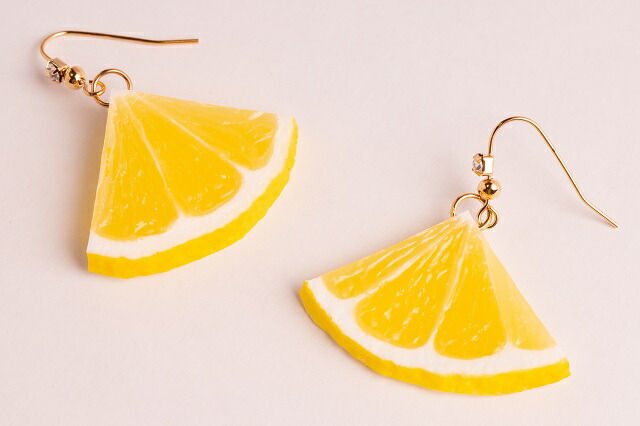 楽天市場】3D カットレモン リアルステンレスピアス/1個販売 20G 20