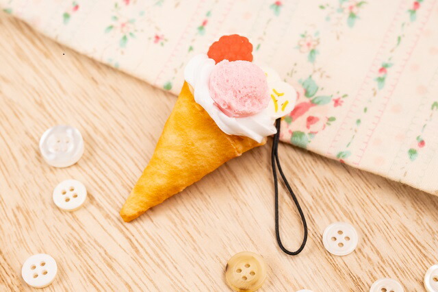 楽天市場】ストラップ（携帯ストラップ）ソフトクリーム バニラ 食品