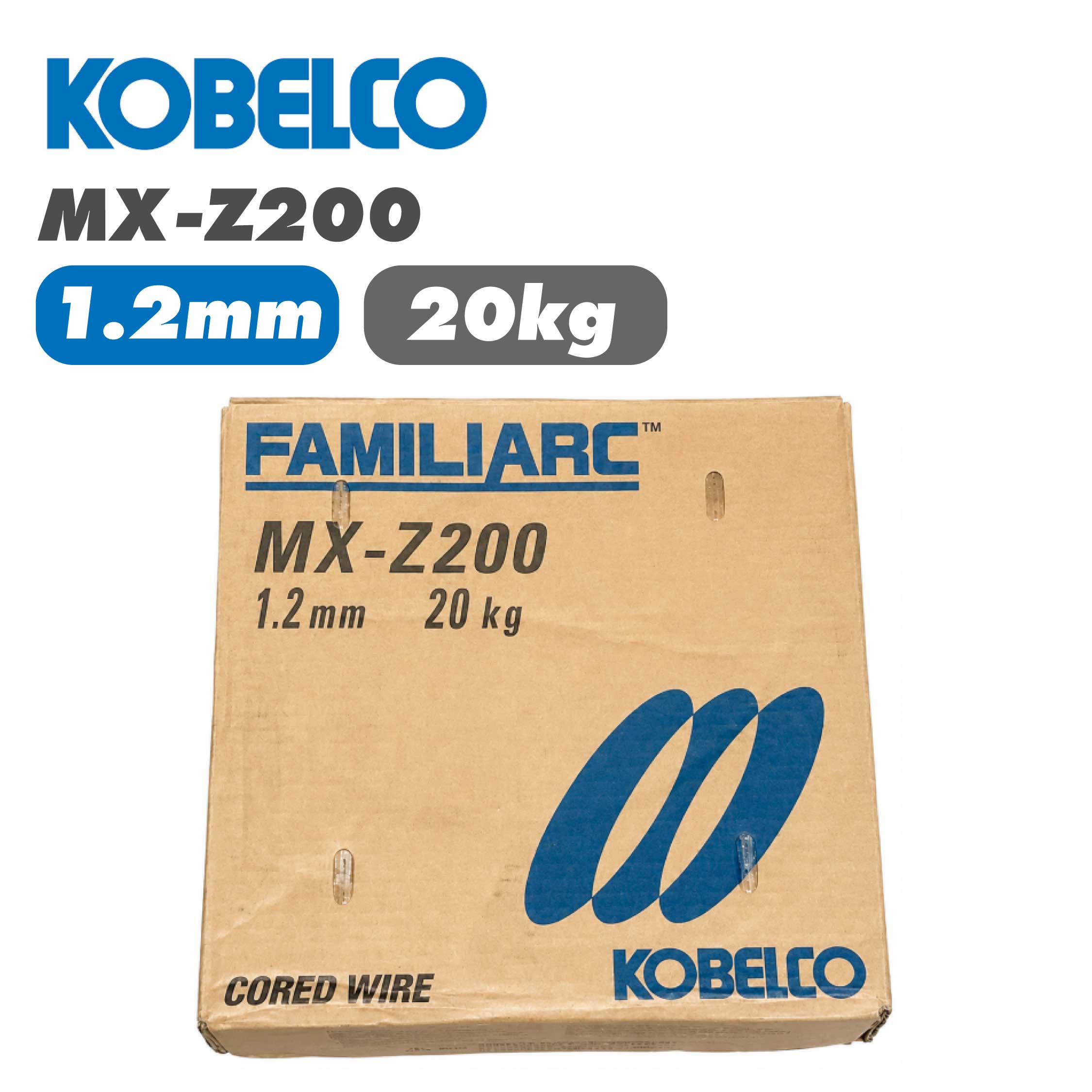 KOBELCO 神戸製鋼 流束溶接鉄条 1.2粍 20kg MXZ-200 溶接鉄条（フラックスワイヤ） MX（金属元素系）20kg