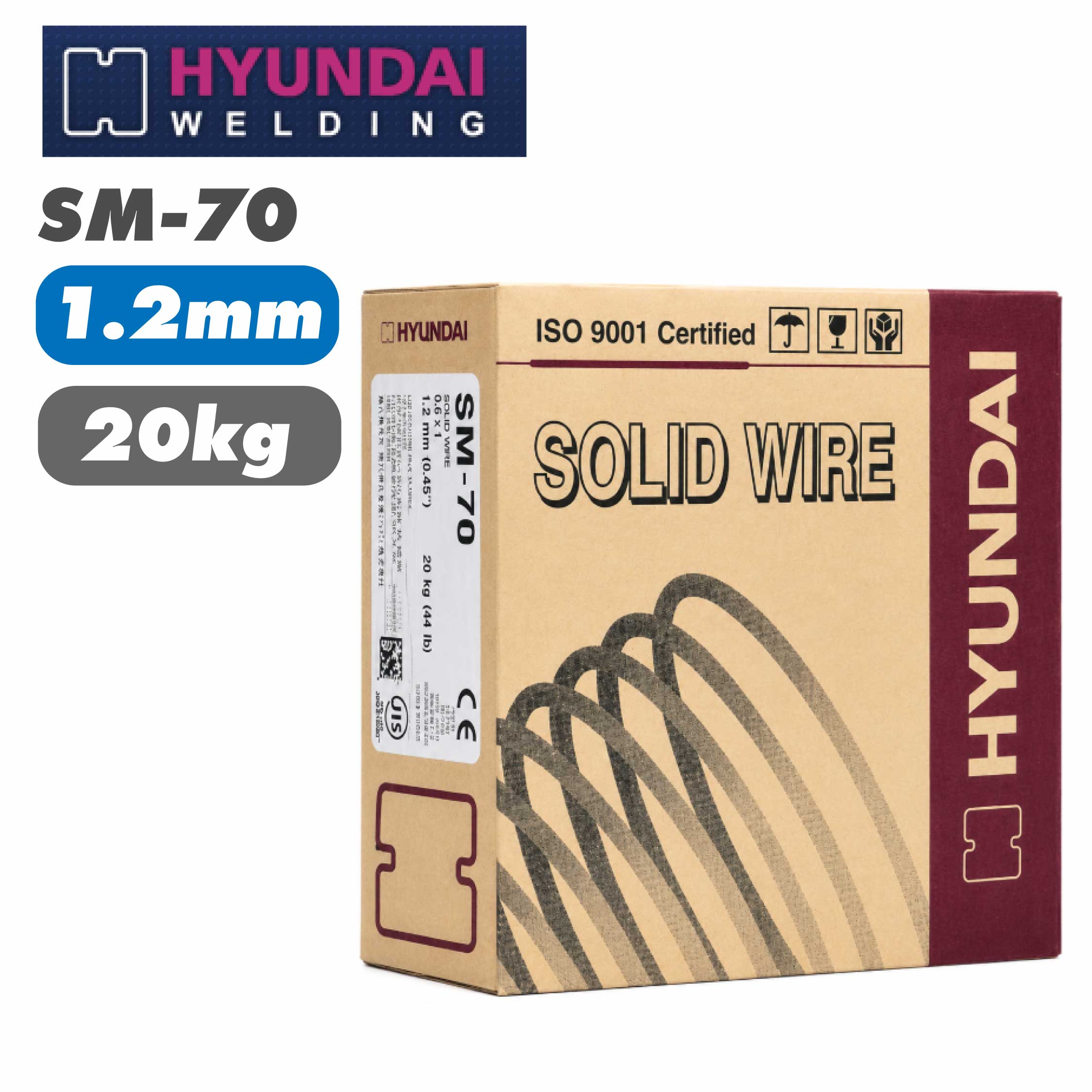 今日このごろ ヒュンダイ 益荒男溶接針金 YGW-12  SM-70 1.2粍 20kg CO2溶接用