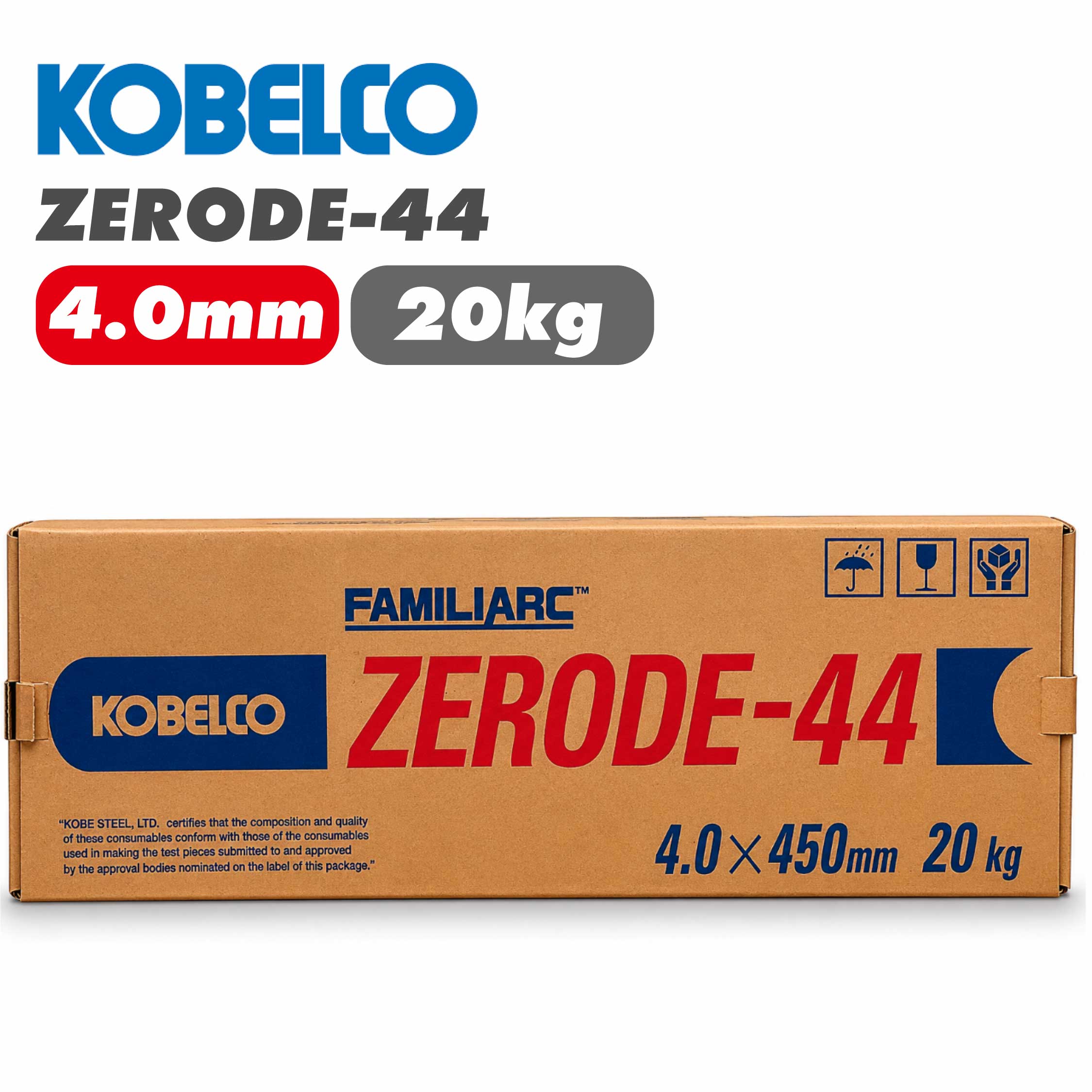 神戸製鋼 溶接棒 Z-44 4.0Φ 20kg (5kgX4箱）KOBELCO ZERODE Z44
