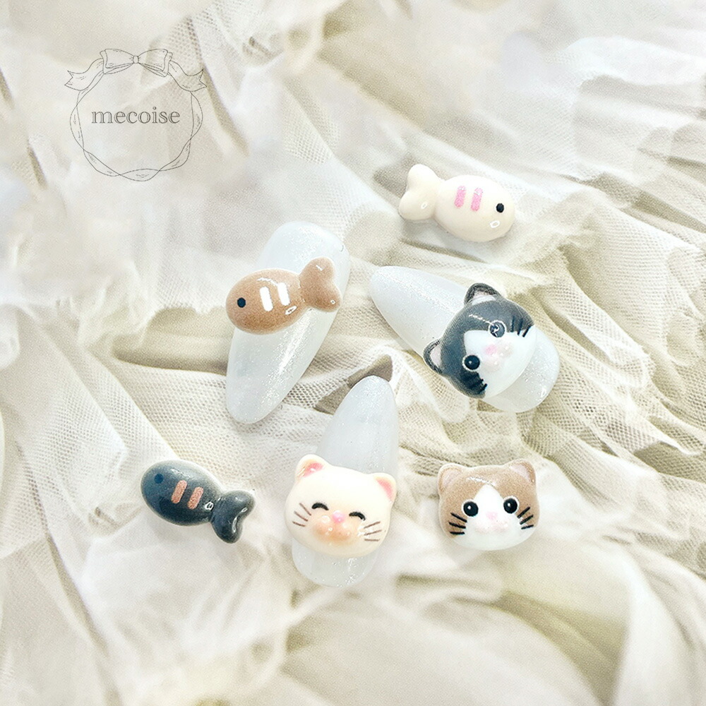 楽天市場】ボンネイル ジェルネイル パーツ メタル ネコ 猫 アート