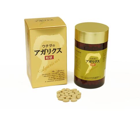 【ウチダ和漢薬】　ウチダのアガリクス粒状　アガリクスとマイタケ末加工食品　96g（320粒）