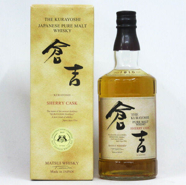 楽天市場 マツイピュアモルトウイスキー 倉吉シェリーカスク 43度 700ml 専用box入 中央酒販