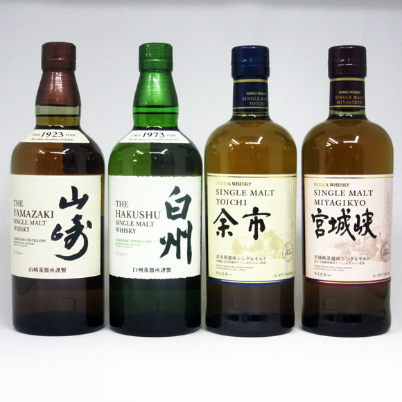 楽天市場】竹鶴 白ラベル/山崎/白州/知多 NV 700ml 4本飲み比べセット