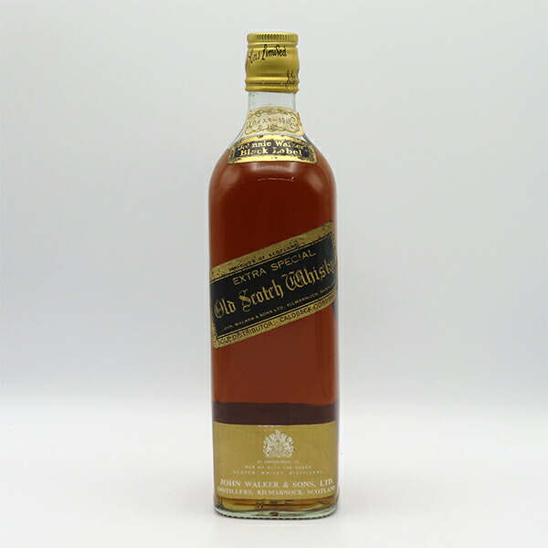 【レトロ:特級従価表示】ジョニーウォーカー ブラックラベル 43度 760ml (箱なし)|中央酒販