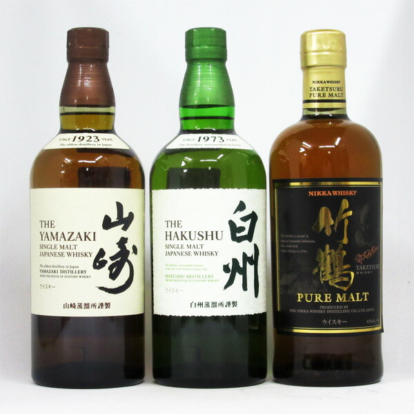 1月31日限定！山崎12年、山崎NV、白州NV、竹鶴PM 4本セット