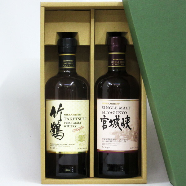 サントリー 山崎 ピュアモルト 12年旧ラベル 50ml　二本 サントリー 山崎ピュアモルト12年 金獅子ラベル750ml 木箱