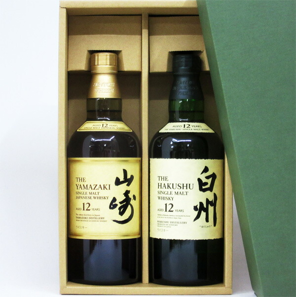 楽天市場】山崎12年/白州12年 700ml （箱なし） 2本飲み比べセット : 中央酒販