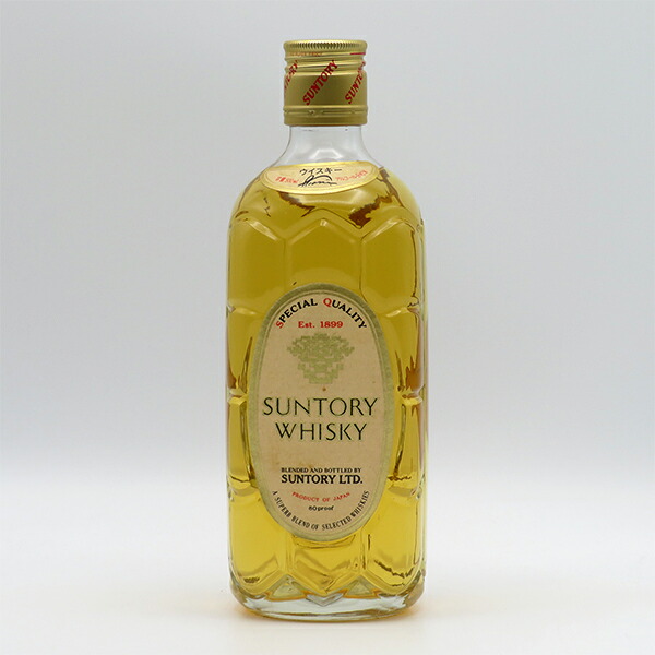 【訳あり：ラベルに焼け/シミあり】【金キャップ：500mlサイズ】【レトロ】白角 40度 500ml （箱なし）｜中央酒販