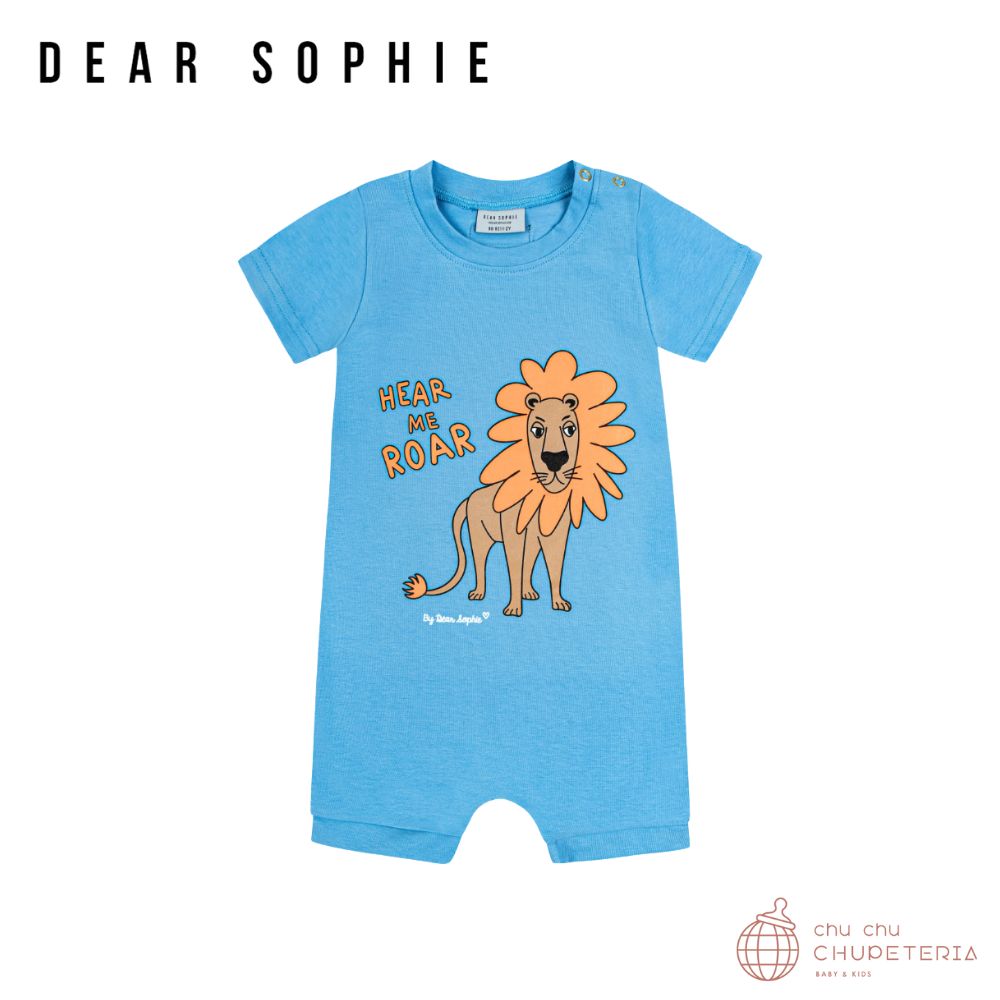 【DEAR SOPHIE】LION BLUE / SHORT ROMPER画像