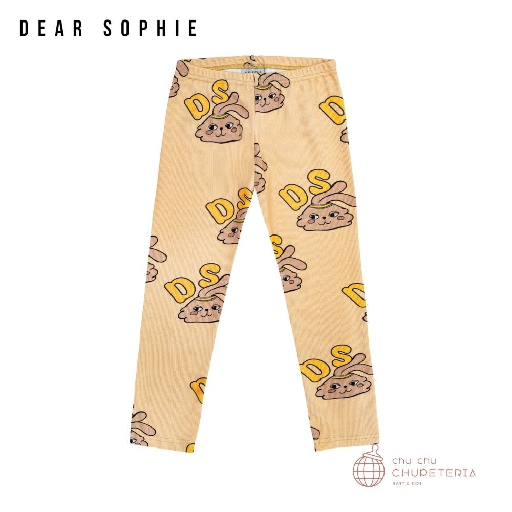【DEAR SOPHIE】BUNNY YELLOW | RIB LEGGINGS画像