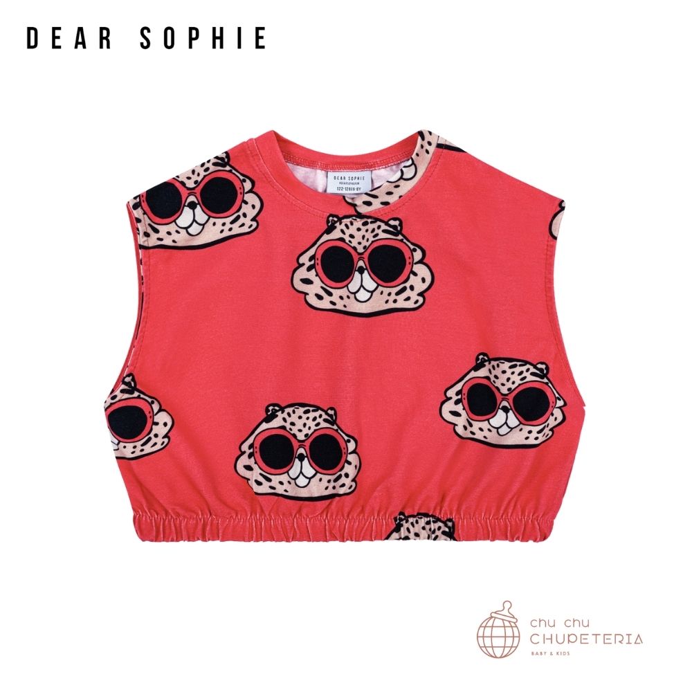 【DEAR SOPHIE】HAMSTER RED BRICK | LOOSE CROP TOP画像