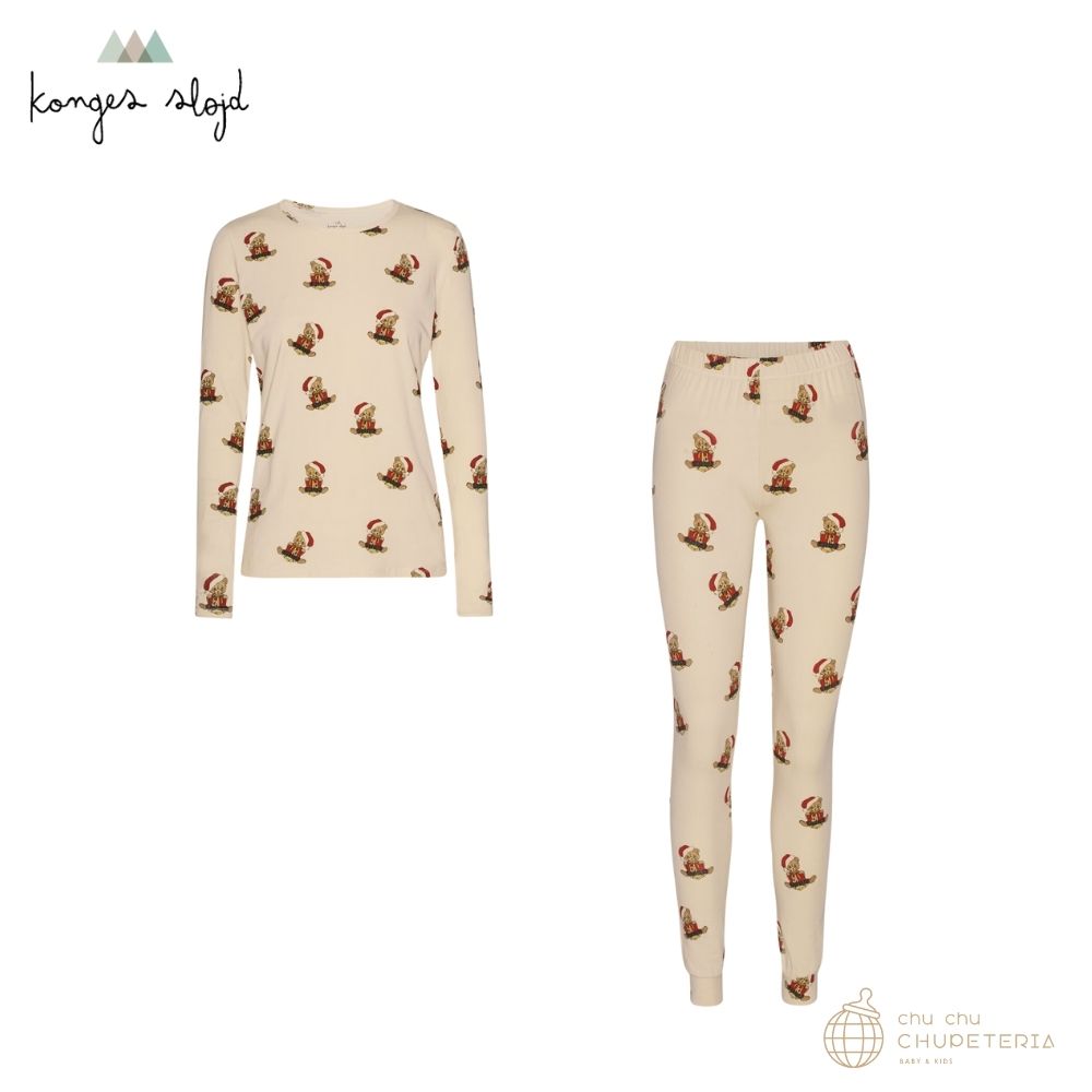 【konges sloejd】PARENTS CHRISTMAS PJ SET GOTS /  コンゲススロイド クリスマス パジャマ 御部屋御召しもの くま ベア クリスマス