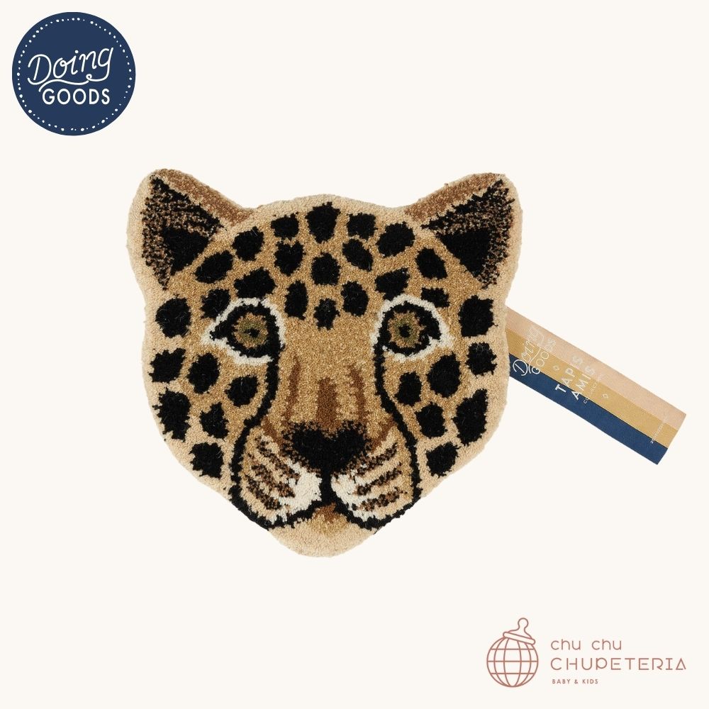 【Doing Goods】Loony Leopard Head Rug / ドゥーインググッズ 　雑貨　ラグ　インテリア　アニマル　レオパード　壁飾り　ベンチマット　子供部屋