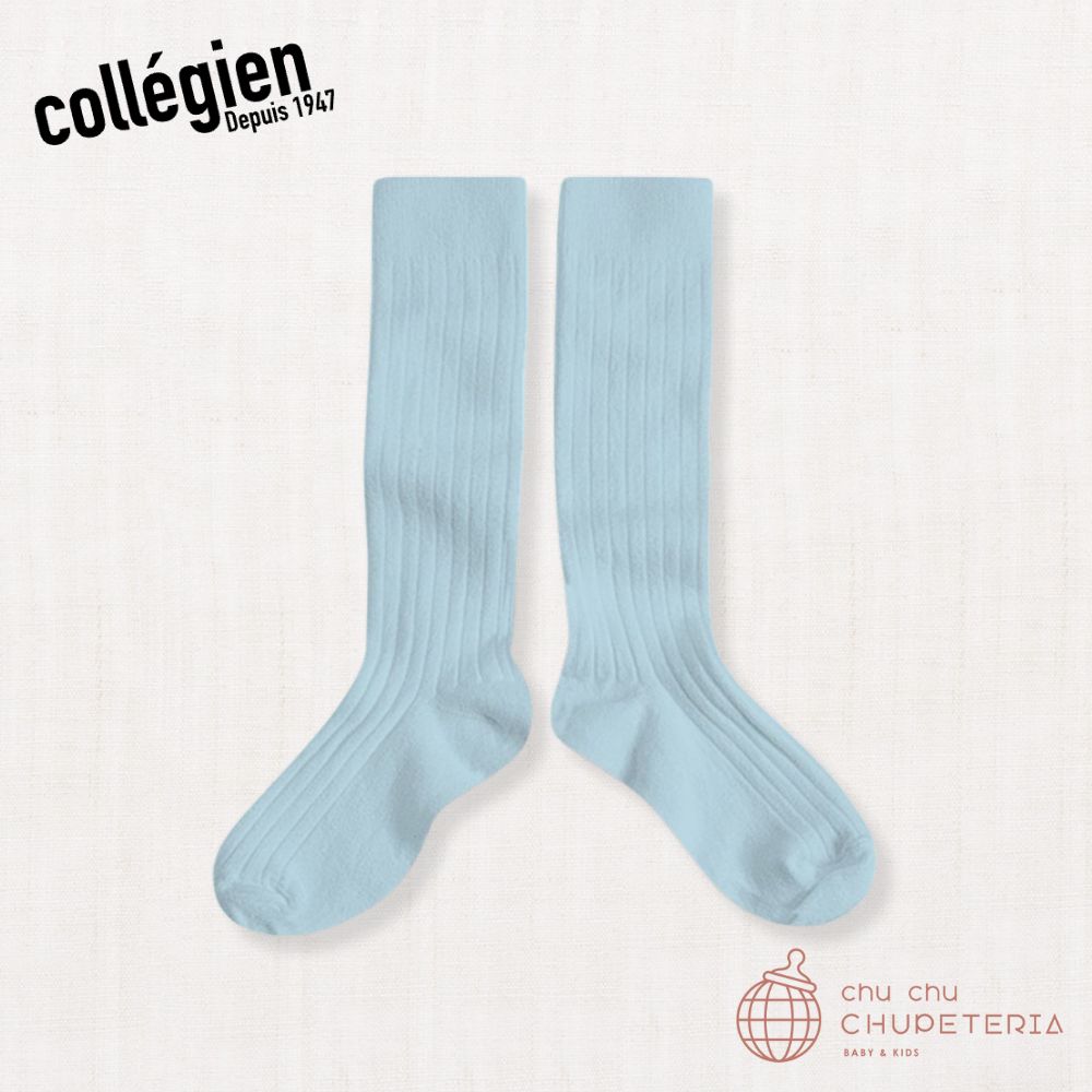 【Collegien】La Haute Ribbed Knee-high Socks - Pierre de Volvic -