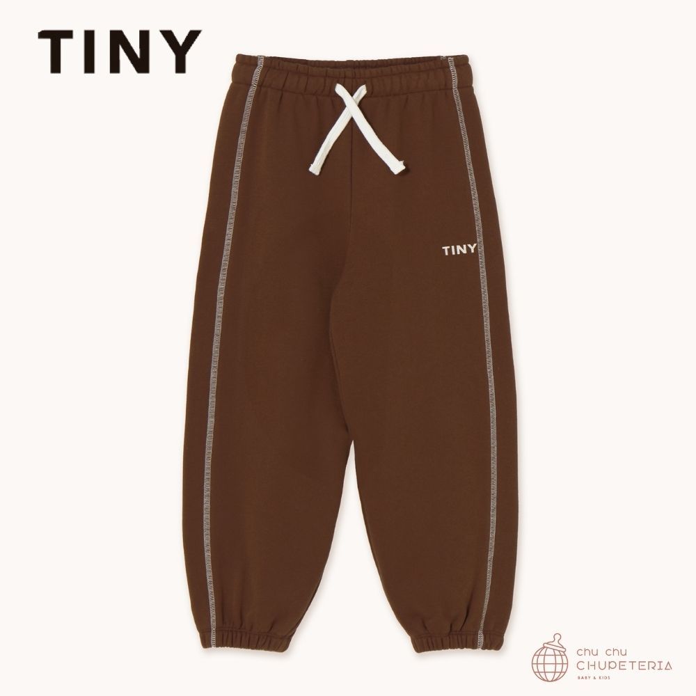 【TINYCOTTONS】CONTRAST SWEATPANT dark brown