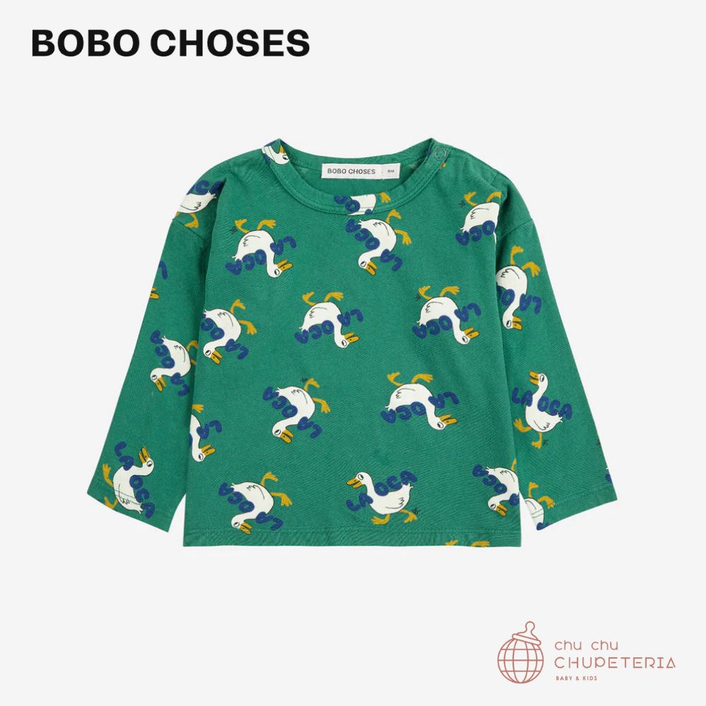 [K*B 25FW 2차] La Oca all over T-shirt WOVEN LONG SLEEVE GREEN